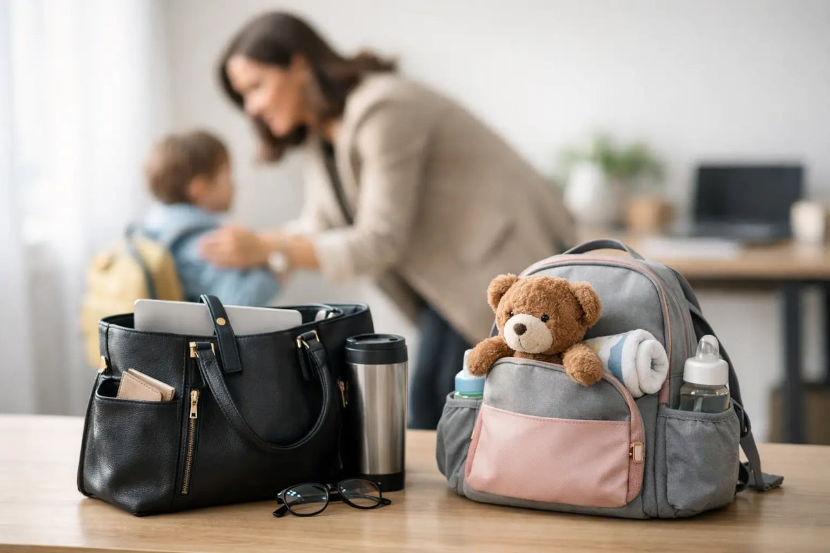 Working Mother Bag Routine for Daycare to Desk