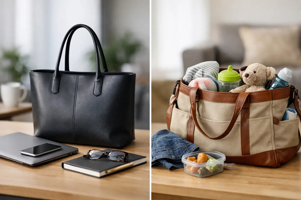 Work Tote Versus Family Carryall for Workdays