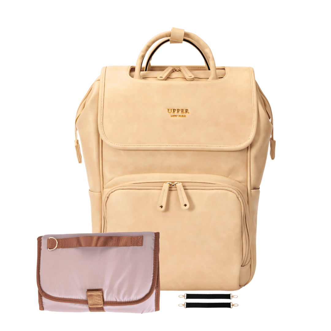best leather diaper backpack UPPER Leather Diaper Bag Backpack Set brown