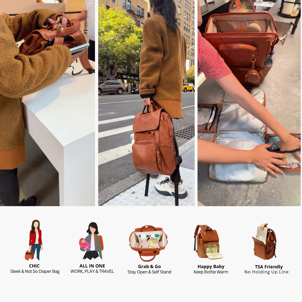 Best Trending Diaper Bag Backpack Baby Mom Gift Leather Travel Large Stylish Modern Nappy Waterproof Stroller Hospital Changing Bag