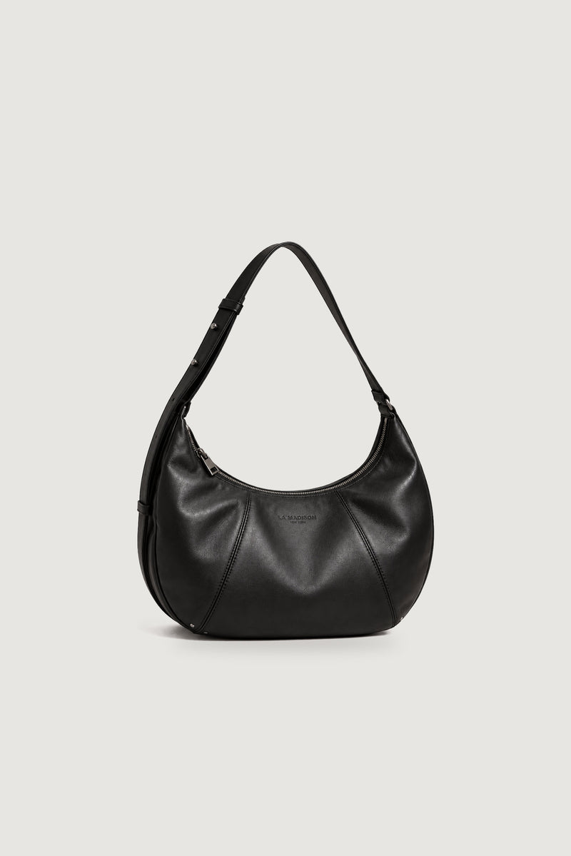 Rivage 2-way tote for parents in black, front view