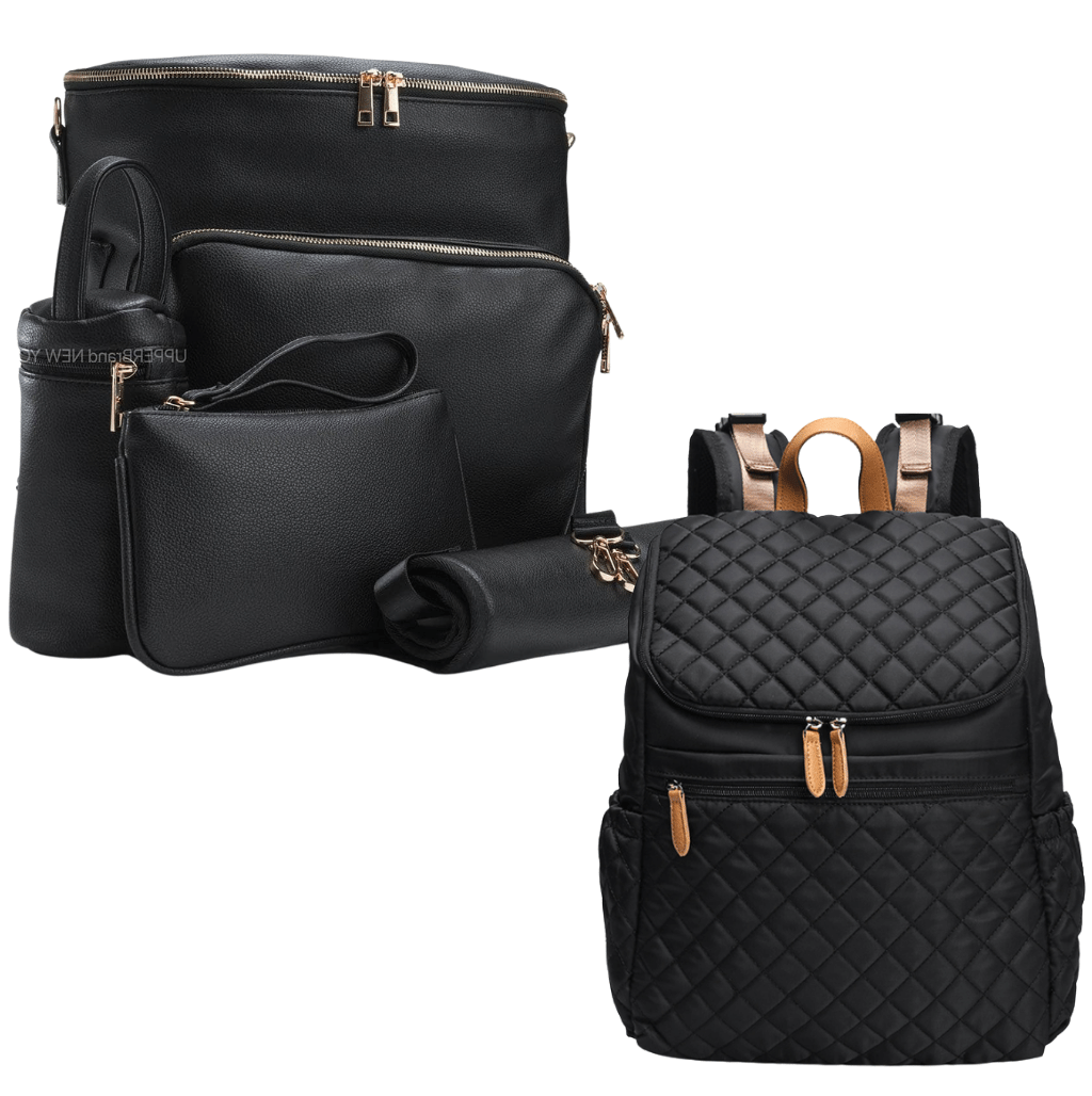 baby gear baby travel changing bag backpack black Diaper Bag Backpack Set - Ultimate New Parenting Ready Premium Set