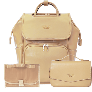 La Madison - Eleganter Wickeltaschen-Rucksack aus veganem Leder