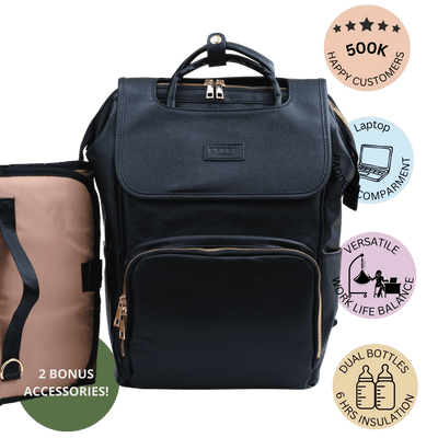best backpack diaper bag laptop UPPER Leather Diaper Bag Backpack