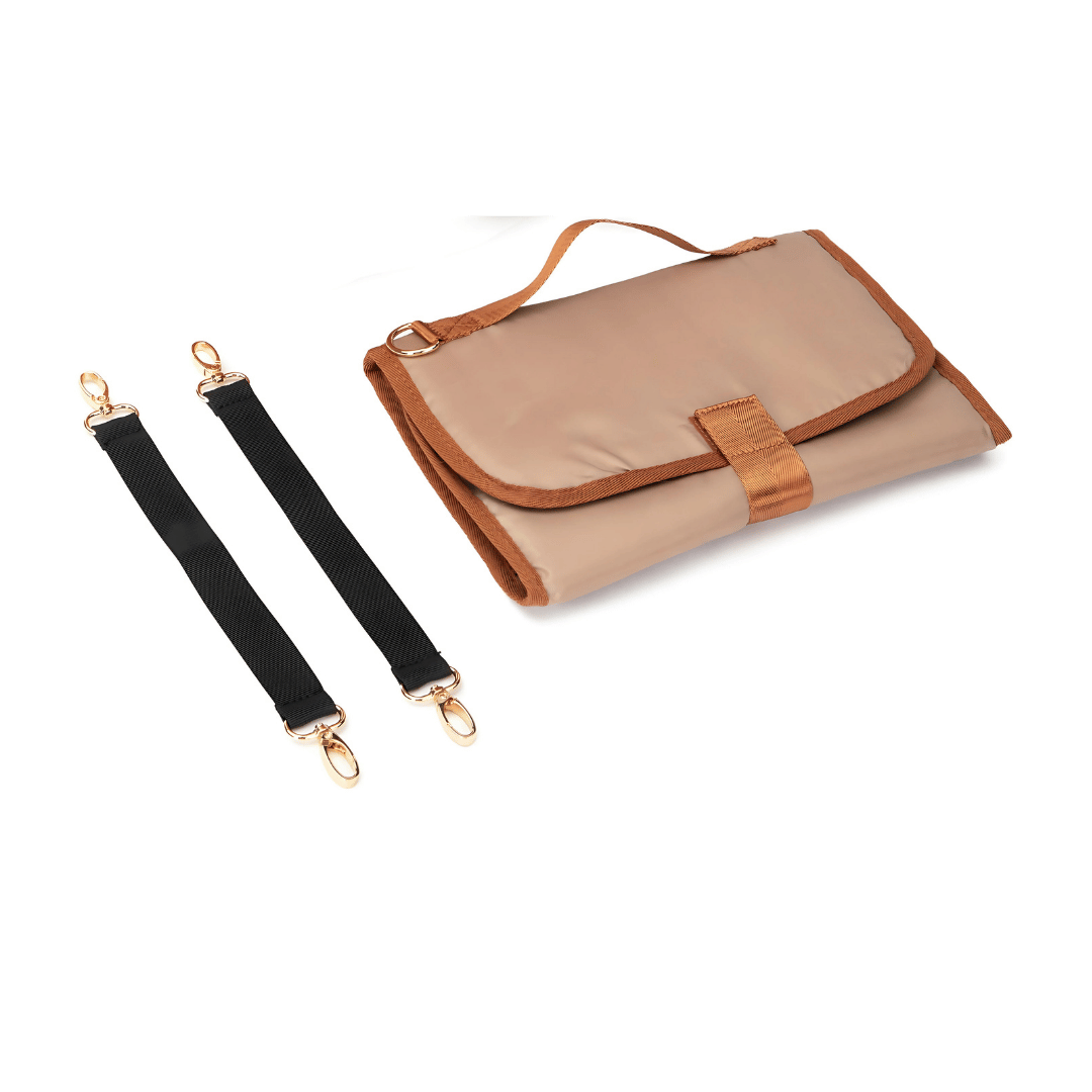 Bonus mat for a clean spot to set things down, with two stroller straps