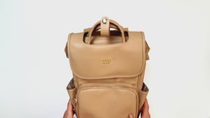 Leather Diaper Bag Backpack - La Madison™ II - Work & Play Commuter Backpack Gift Set (Limited Edition)