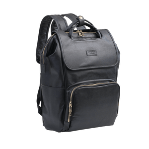 UPPER 549 - Luggage & Bags > Diaper Bags Black La Madison™ - Elegant Vegan Leather Diaper Bag Backpack