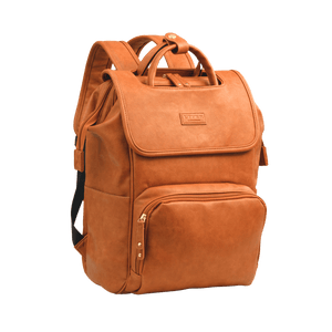 UPPER 549 - Luggage & Bags > Diaper Bags la-brown La Madison™ - Elegant Vegan Leather Diaper Bag Backpack