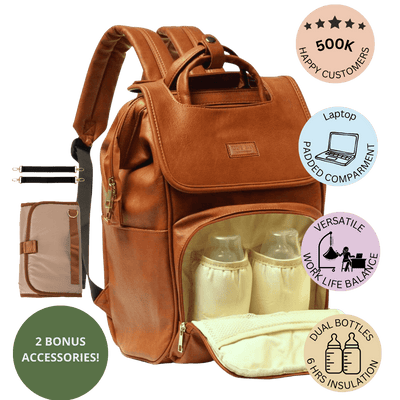 Best vegan leather diaper backpack Clearance