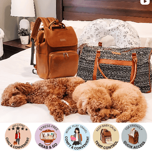 UPPER 549 - Luggage & Bags > Diaper Bags La Madison - Elegant Vegan Leather Diaper Bag Backpack