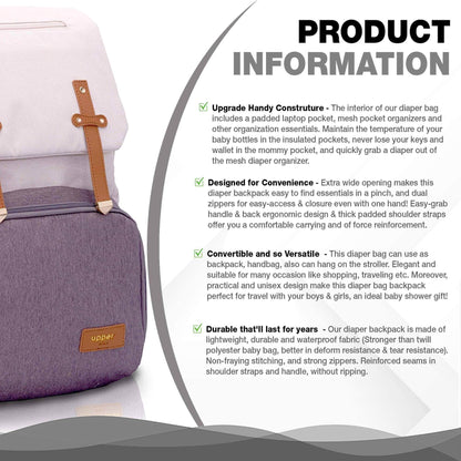 UPPER Milan Diaper Bag Backpack