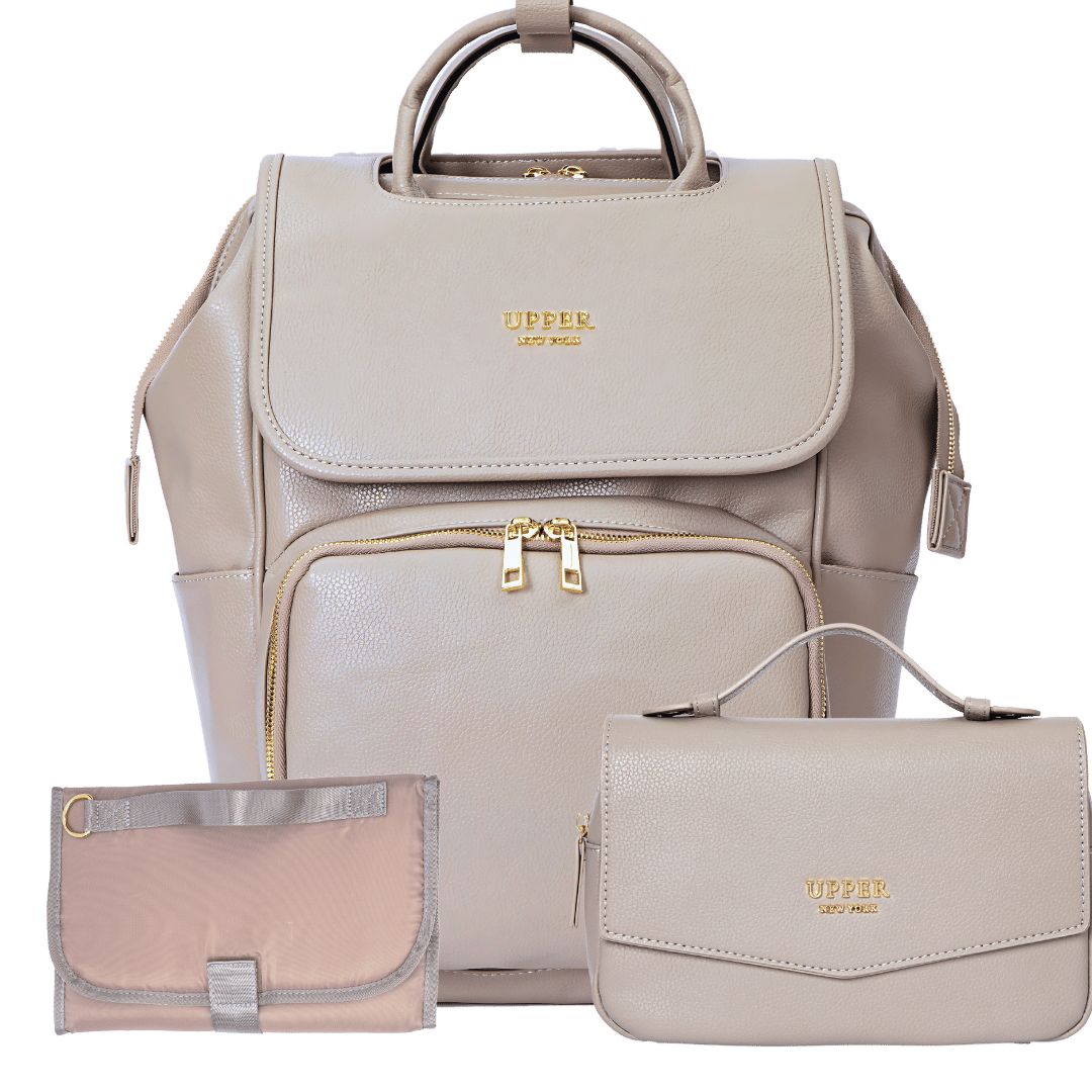 UPPER 549 - Luggage & Bags > Diaper Bags Sandy Beige- relaxing beachside La Madison™ II Backpack Set (Limited)