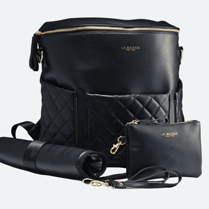 UPPER 549 - Luggage & Bags > Diaper Bags The Maison diaper Bag - Pebble ( Free 4pc Gift Set )