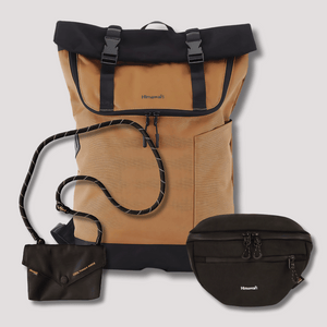 UPPER Brand Brown The Roll-Top Backpack + Triple Combo