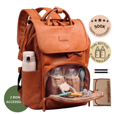 brown leather diaper backpack UPPER Leather Large Diaper Bag Backpack Forest green