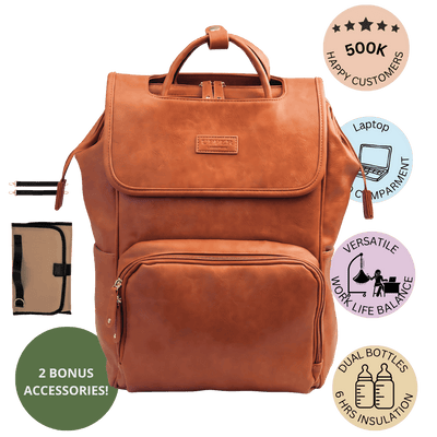La Madison™ - Chic + Spacious Work-Ready diaper backpack