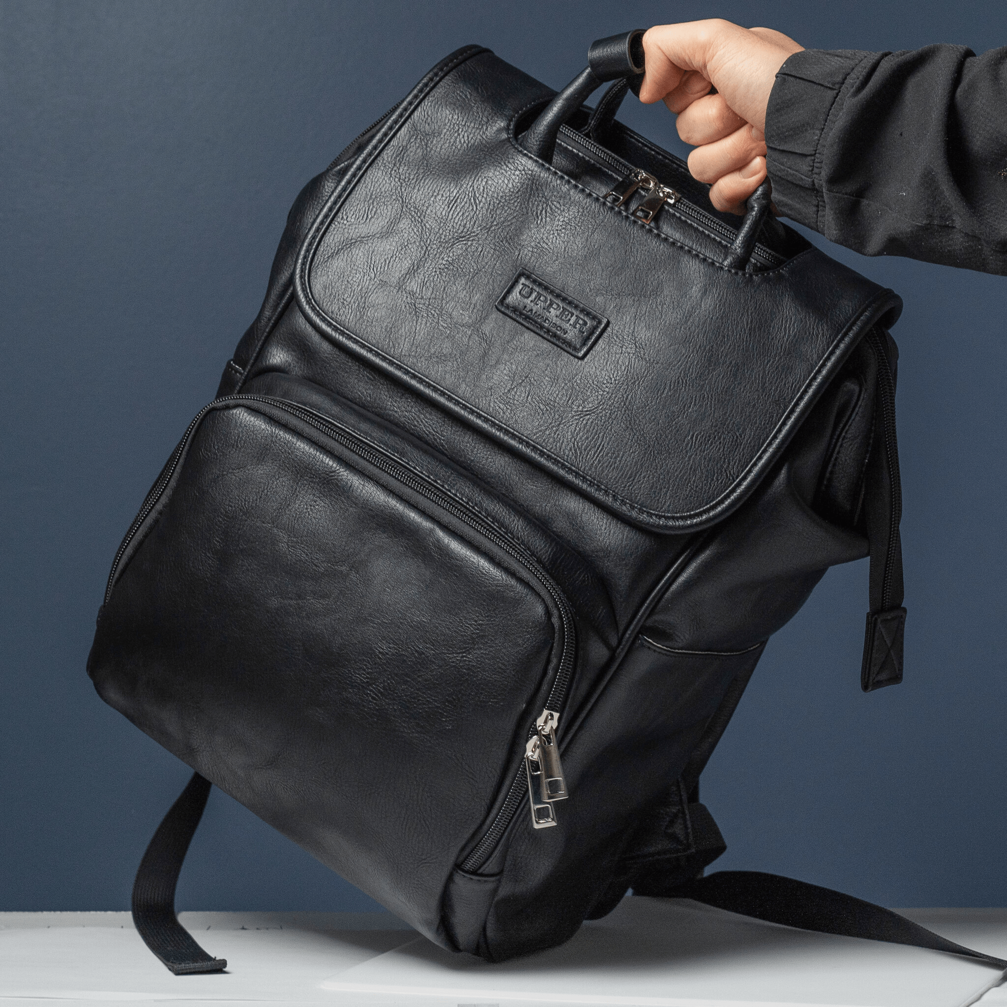 UPPER 549 - Luggage & Bags > Diaper Bags La Madison 2.0 - Elegant Vegan Leather Diaper Bag Backpack