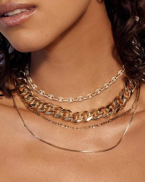 Women's Gold Chunky Thick Chain Necklace