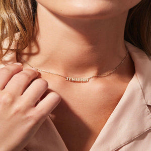 UPPER 196 - Apparel & Accessories > Jewelry > Necklaces Gold vermeil Mason & Madison Mama Letter Chain Necklace