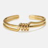 UPPER 191 - Apparel & Accessories > Jewelry > Bracelets Gold Open Cuff Spiral Bracelet