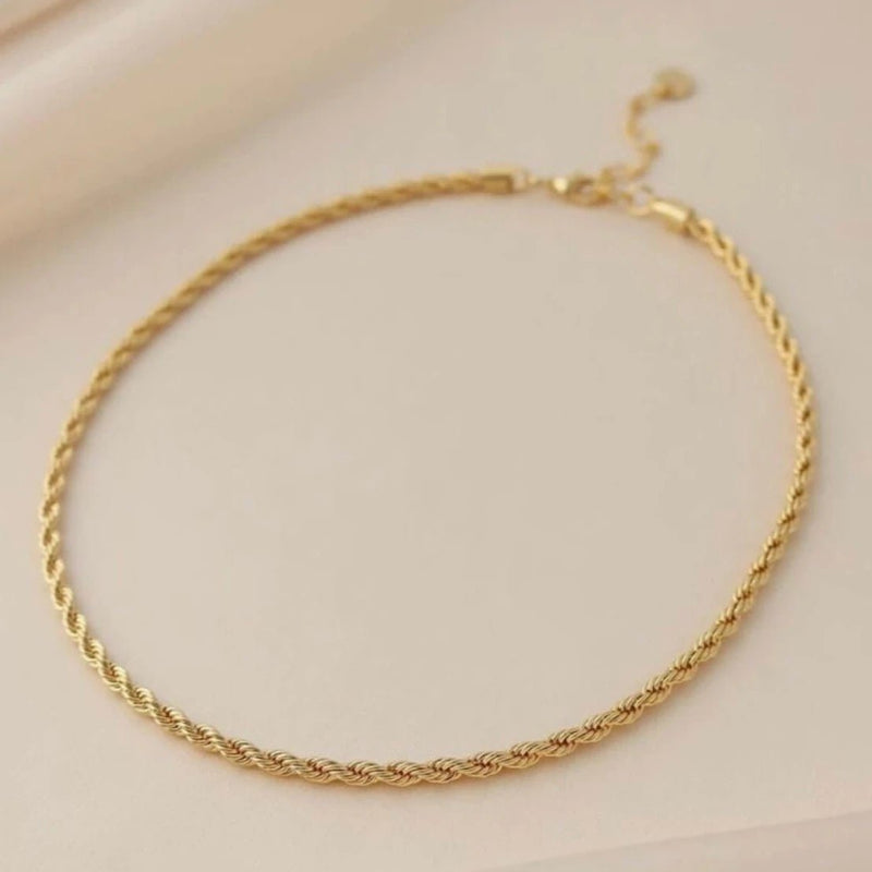 UPPER 196 - Apparel & Accessories > Jewelry > Necklaces Gold Vermeil Gold Rope Chain Necklace