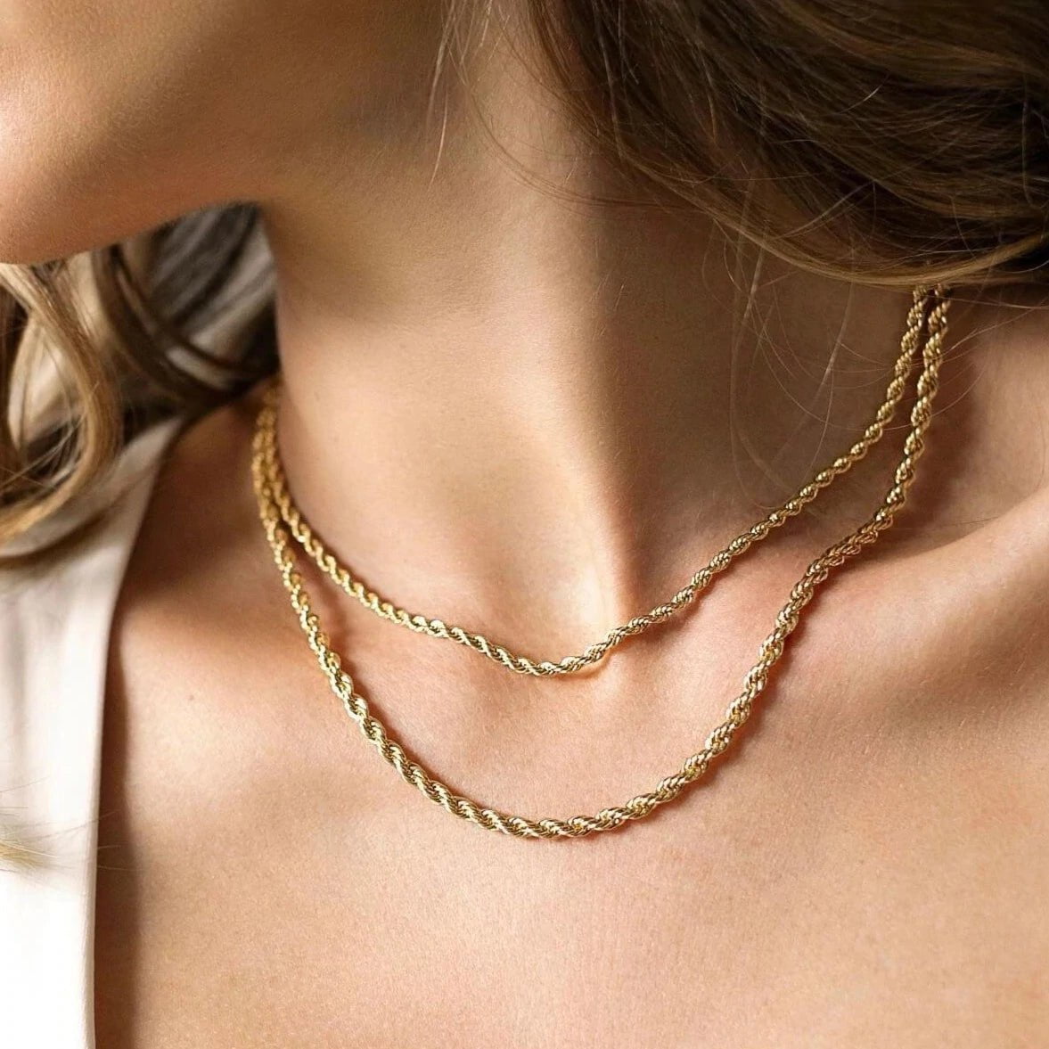 Women’s Gold Chain Necklace - Best Gold Rope Chain Necklace for