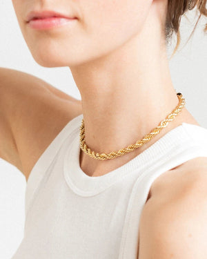 UPPER 196 - Apparel & Accessories > Jewelry > Necklaces Gold Vermeil Gold Rope Chain Necklace