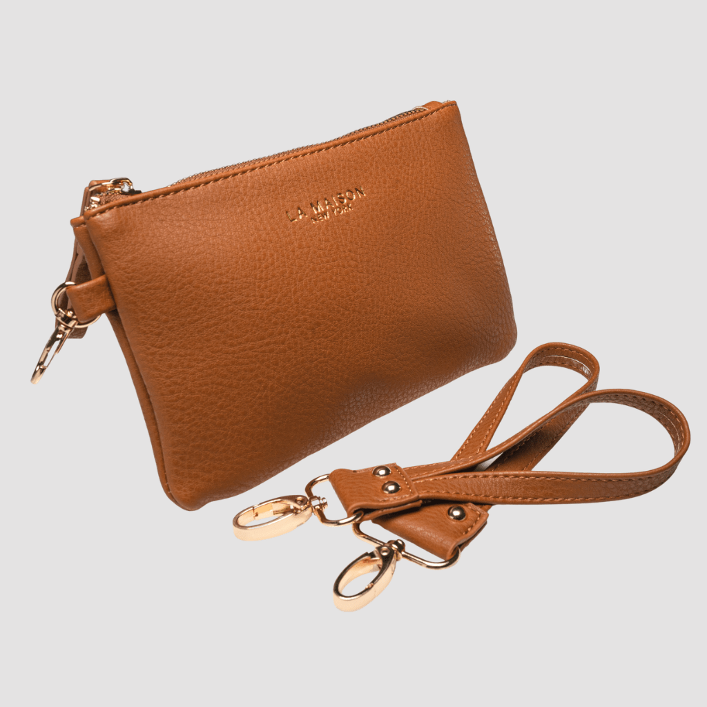 UPPER Handbag & Wallet Accessories Brown La Maison - Key Chain Stroller Straps + Clip-on Pouch