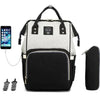 UPPER 549 - Luggage & Bags > Diaper Bags Light Grey/Black NYC - Smart (USB + Bottle Warmer) Diaper Bag Backpack